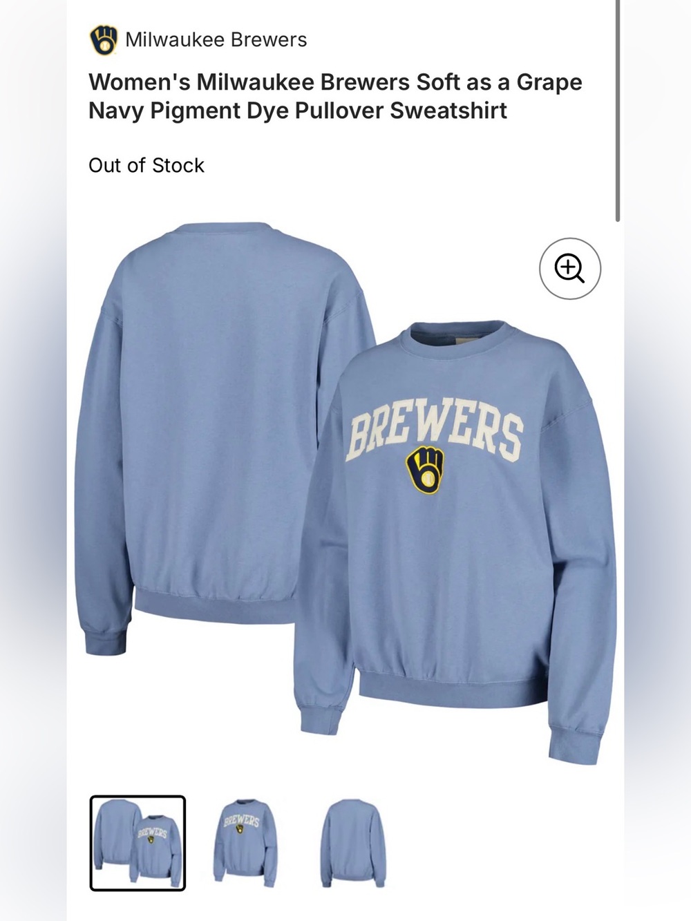 Women's Pigment-Dye Crewneck Sweatshirt - Light Blue